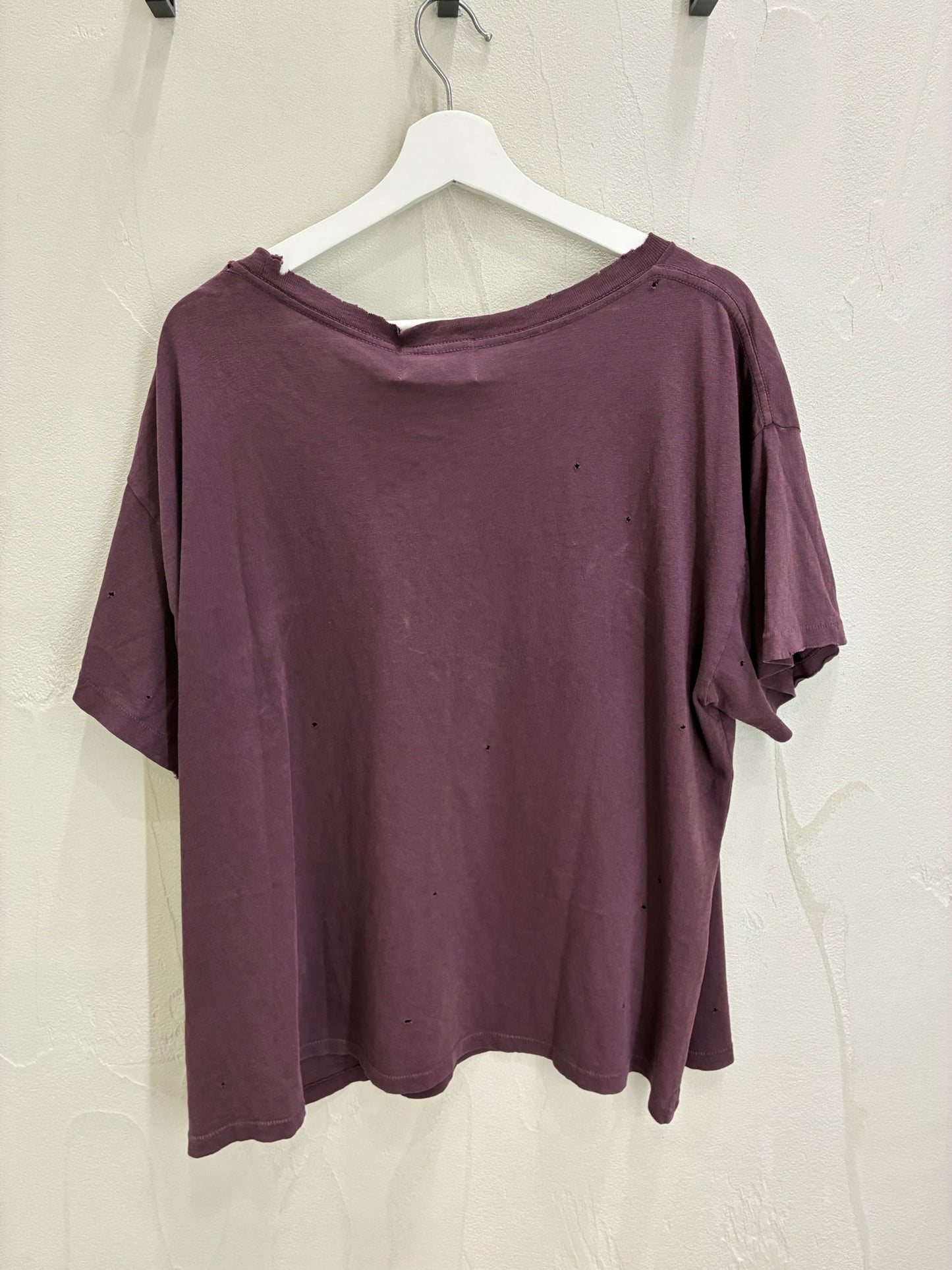 Enfants Riches Deprimes Wide Neck Logo T-Shirt Burgundy