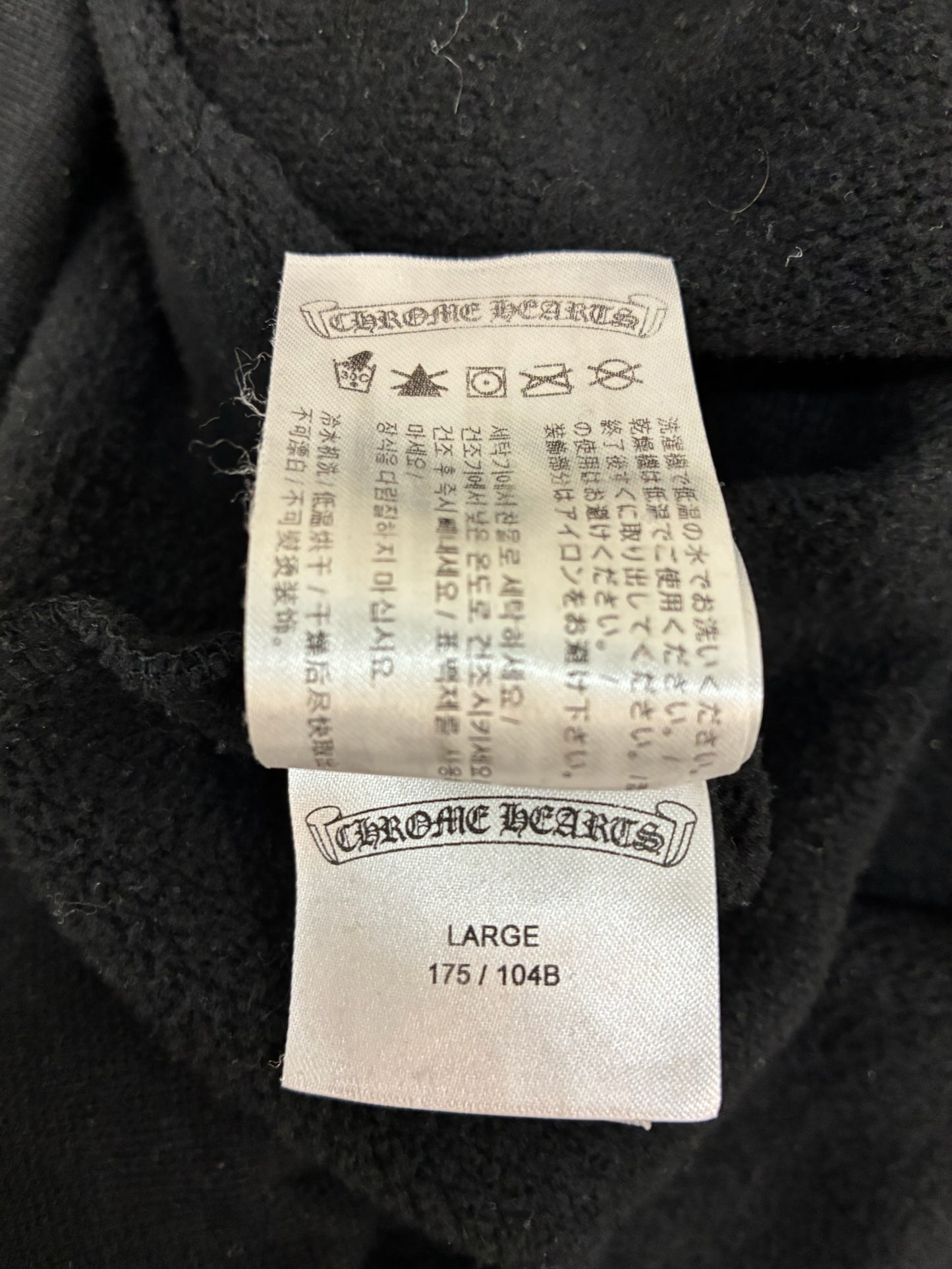Chrome Hearts Horseshoe Floral Cross Sleeve Hoodie 'Black'