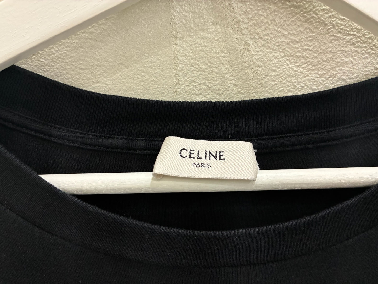 Celine Hedi Slimane Logo Tee Black