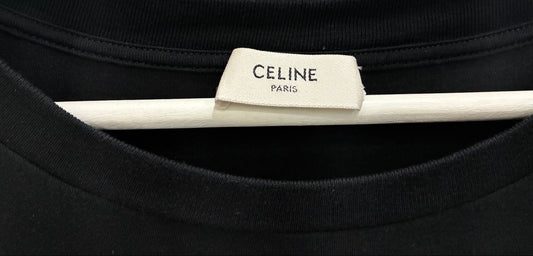 Celine Hedi Slimane Logo Tee Black