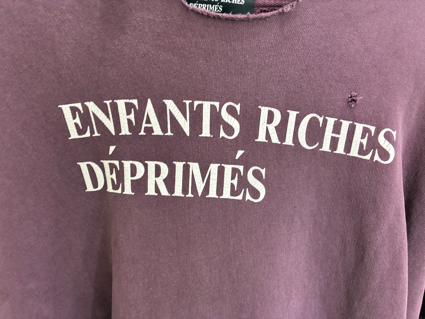 Enfants Riches Deprimes Logo Hoodie Burgundy