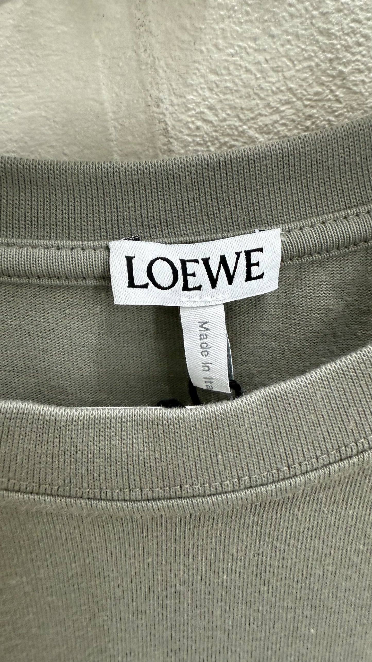 Loewe Chest Laser Cut T-shirt Gray