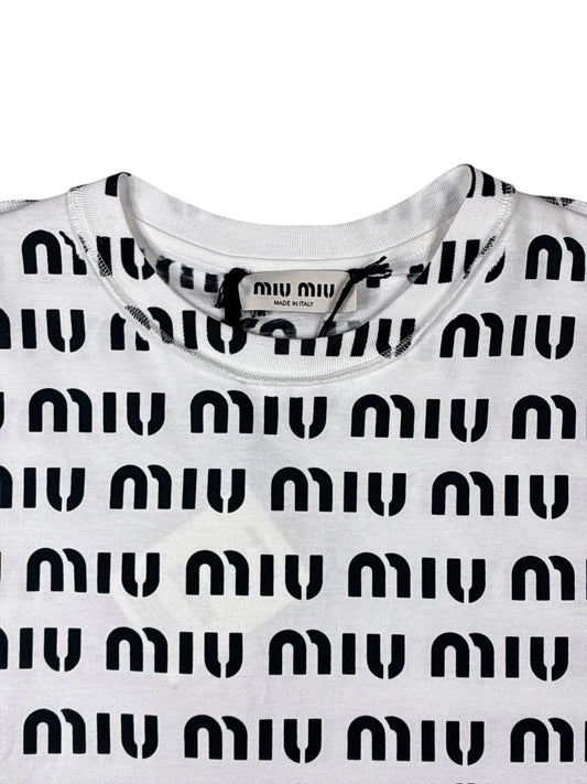 Miu Miu Print Cotton T-Shirt