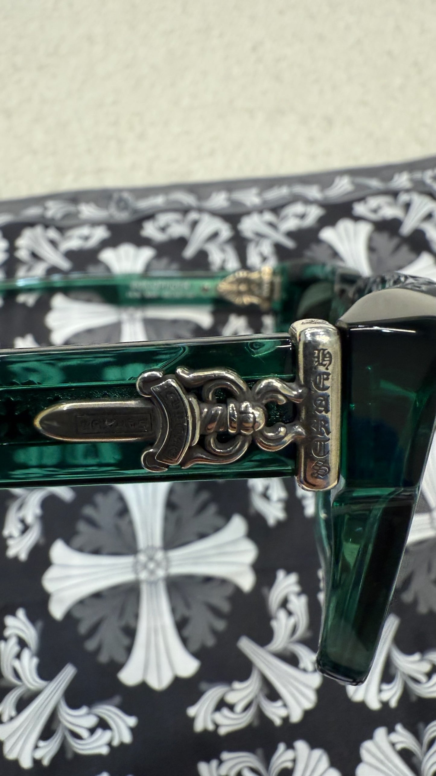 Chrome Hearts Box-Officer Glasses Green
