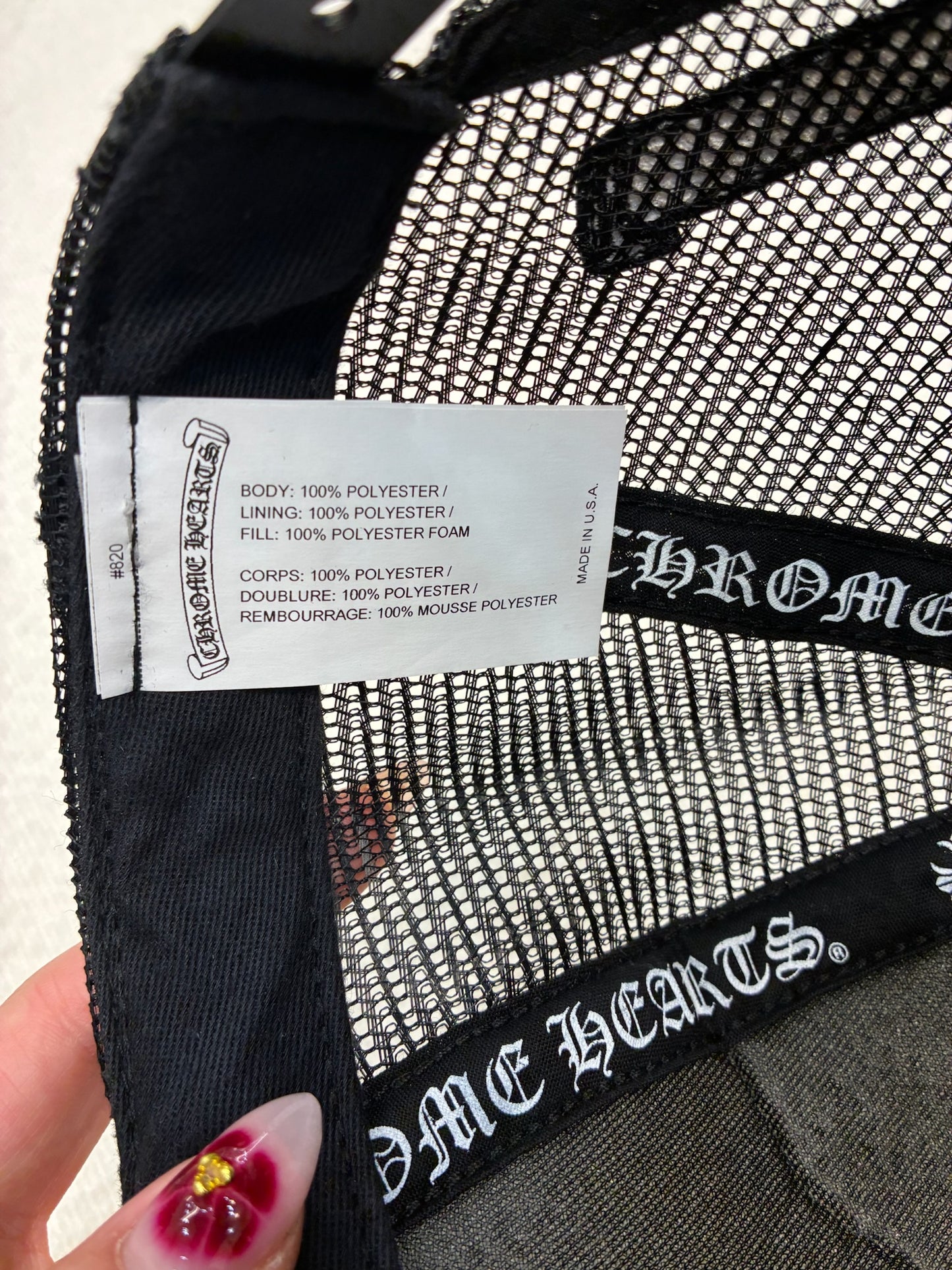 Chrome Hearts Multicolor Cross Hat Black