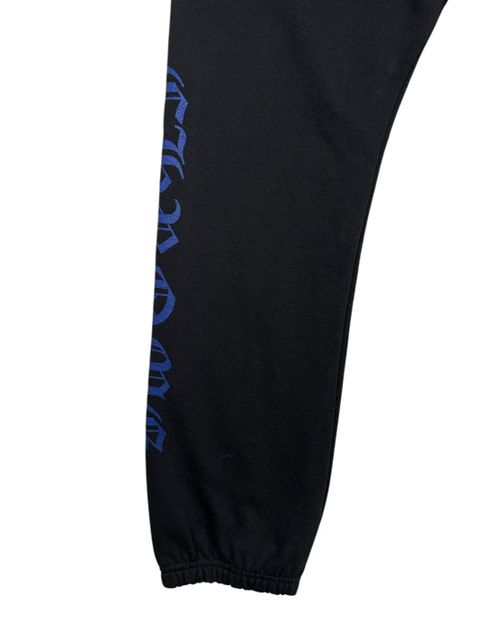 Chrome Hearts Black Sweatpants Blue Logo Print