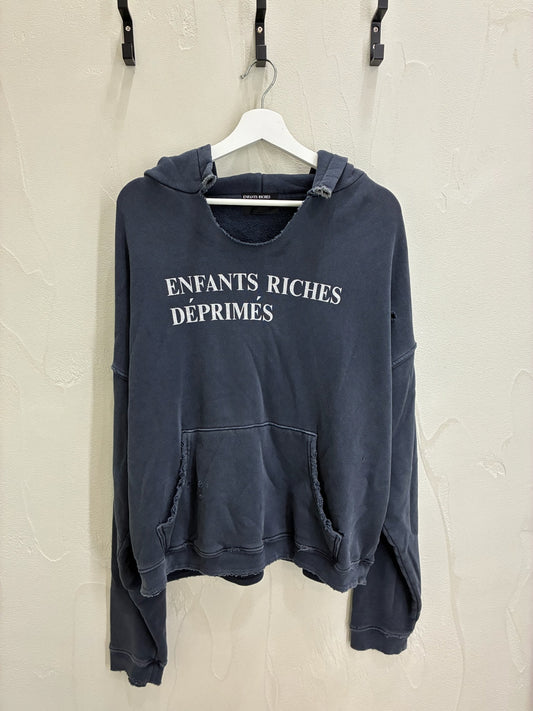 Enfants Riches Deprimes Logo Hoodie Navy Blue