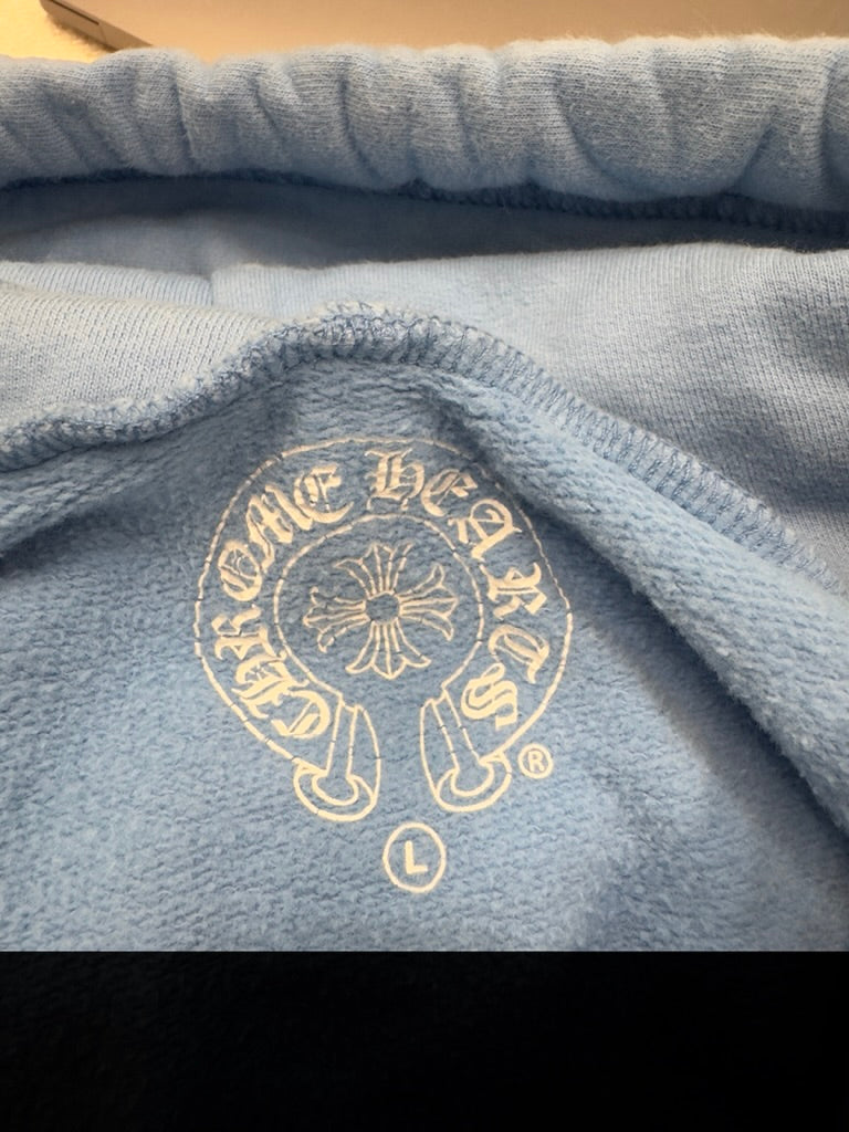 Chrome Hearts Miami Exclusive Horseshoe Hoodie 'Baby Blue'