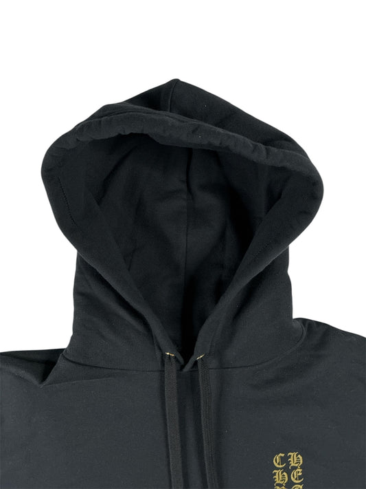 Chrome Hearts 1988 Vertical Logo Hoodie 'Black/Gold'