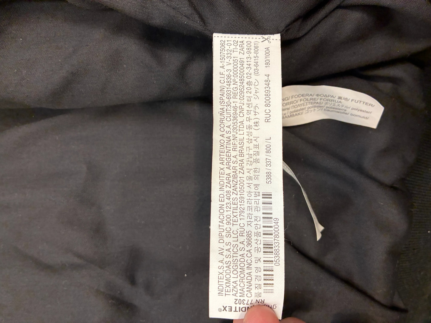 Zara x Rhuigi Genuine Leather Varsity Bomber Jacket Black and White