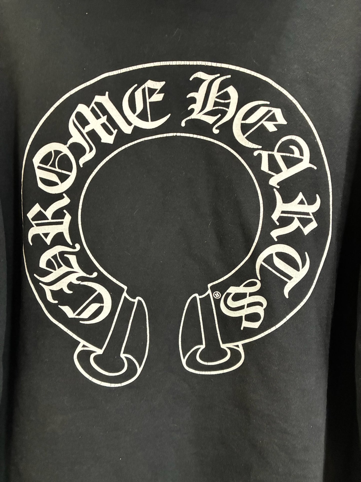 Chrome Hearts Horseshoe Floral Cross Sleeve Hoodie 'Black'