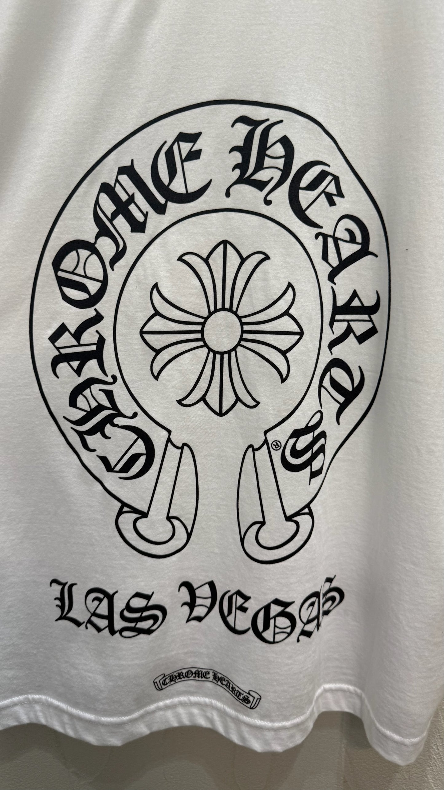 Chrome Hearts Las Vegas Horseshoe White T-Shirt