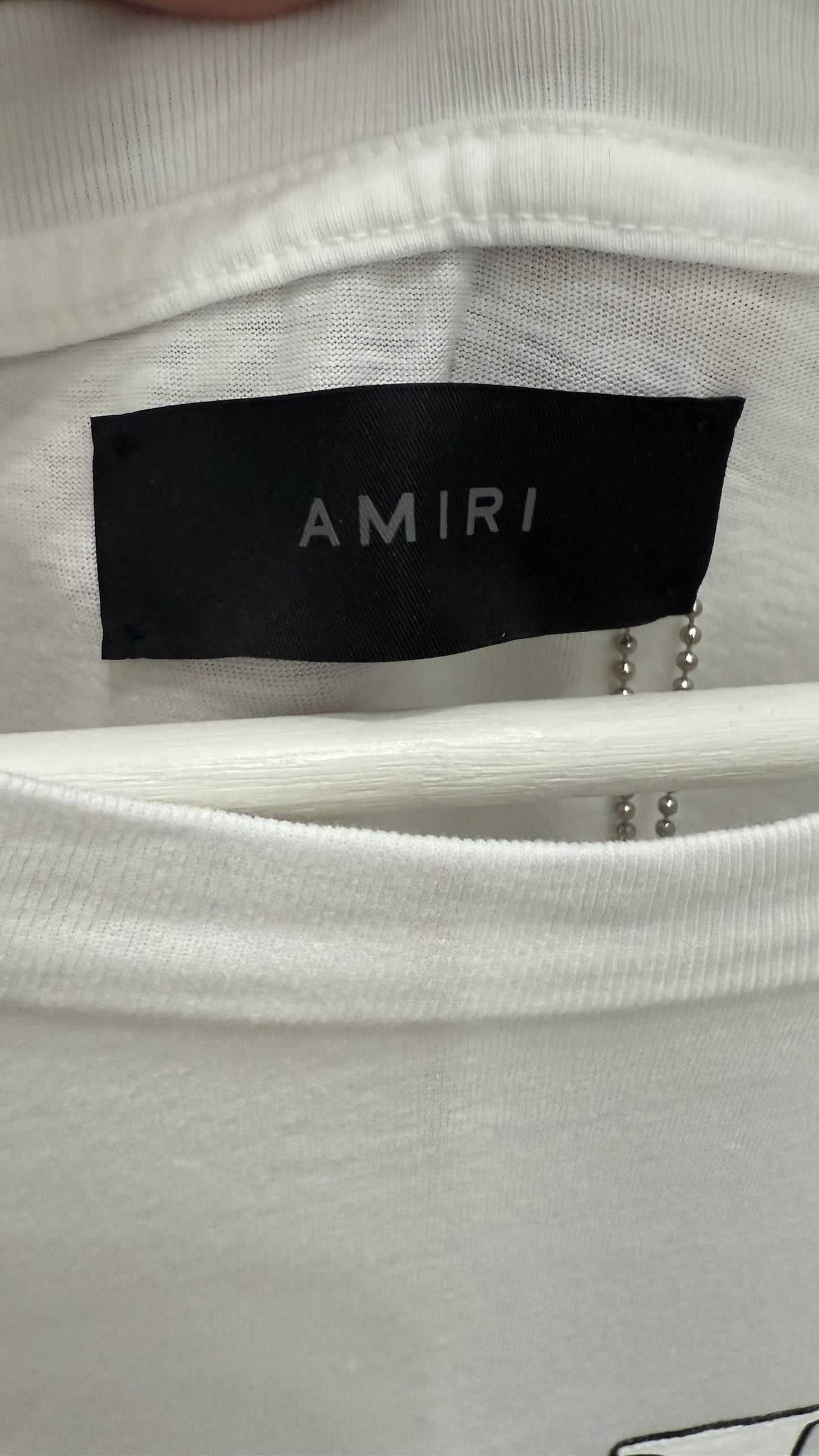 AMIRI White Dragon Cyan Print T-Shirt