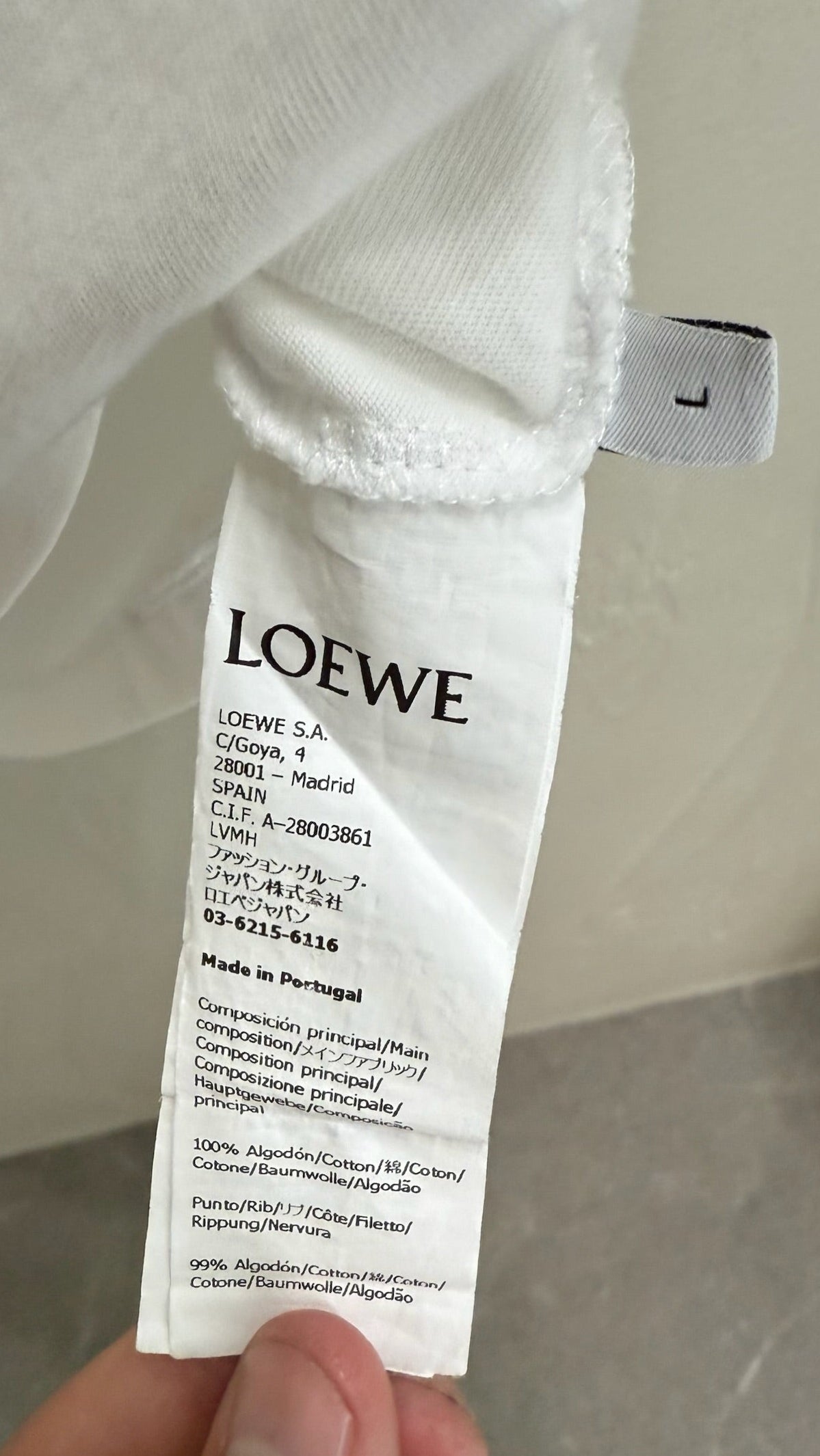 Loewe Anagram Pocket Short Sleeve White/Blue Tee
