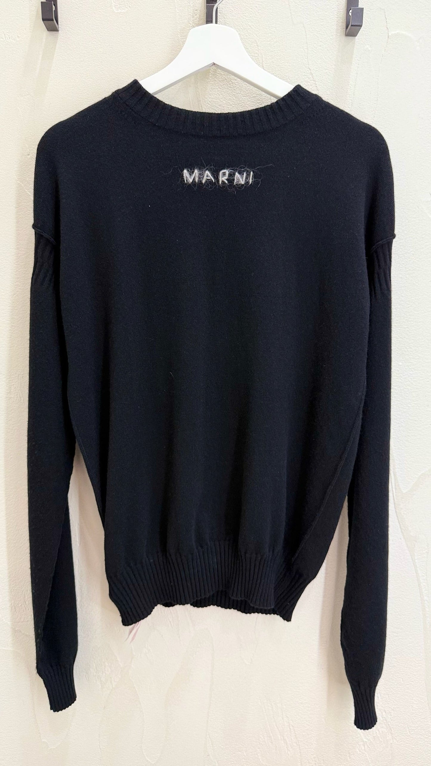Marni Black Wool & Cashmere Logo Sweater