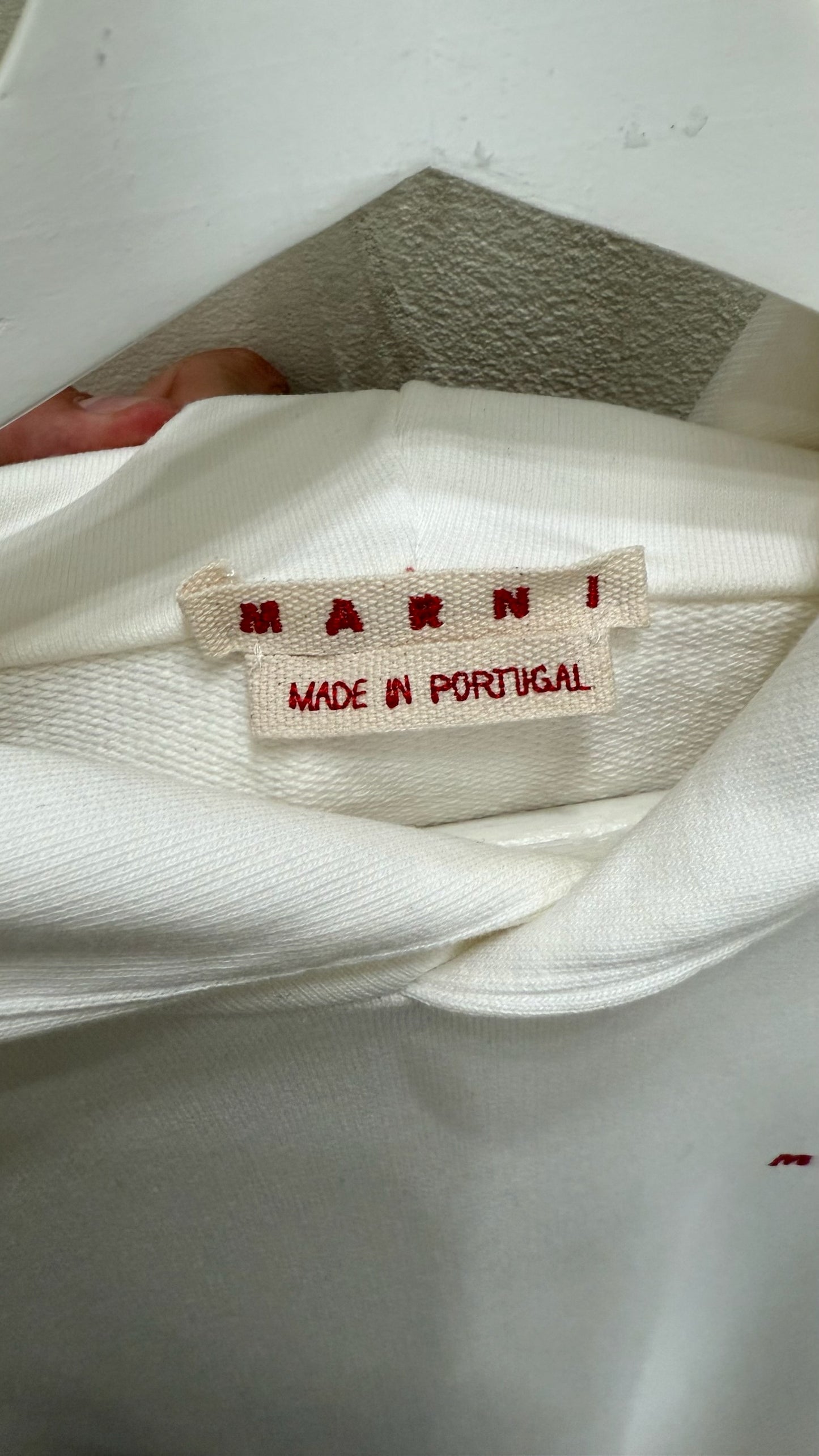 Marni Wrinkled Logo Hoodie