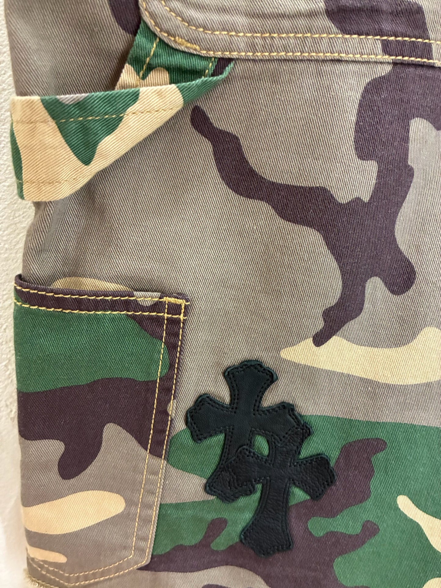 Chrome Hearts Matty Boy Sex Record Green Camo Shorts