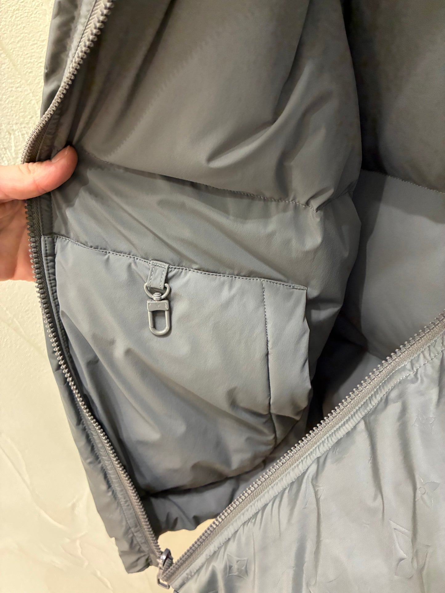 Louis Vuitton Reversible Monogram Down Blouson Jacket Gray