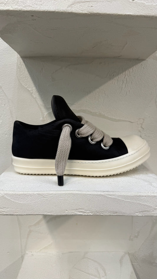 Rick Owens Black Milk Jumbo Lace Sneakers
