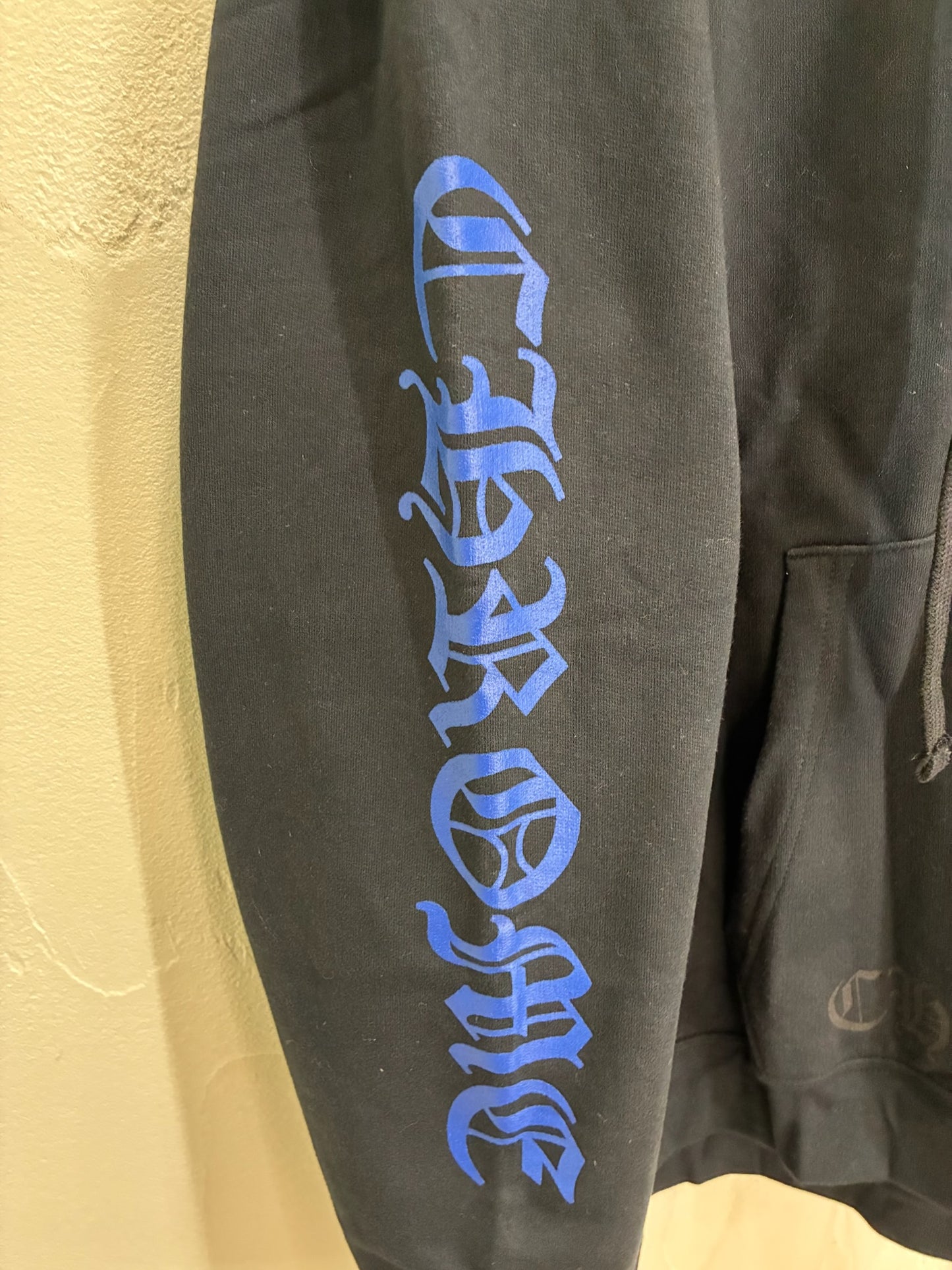 Chrome Hearts Vertical Logo Zip Up Hoodie 'Black'