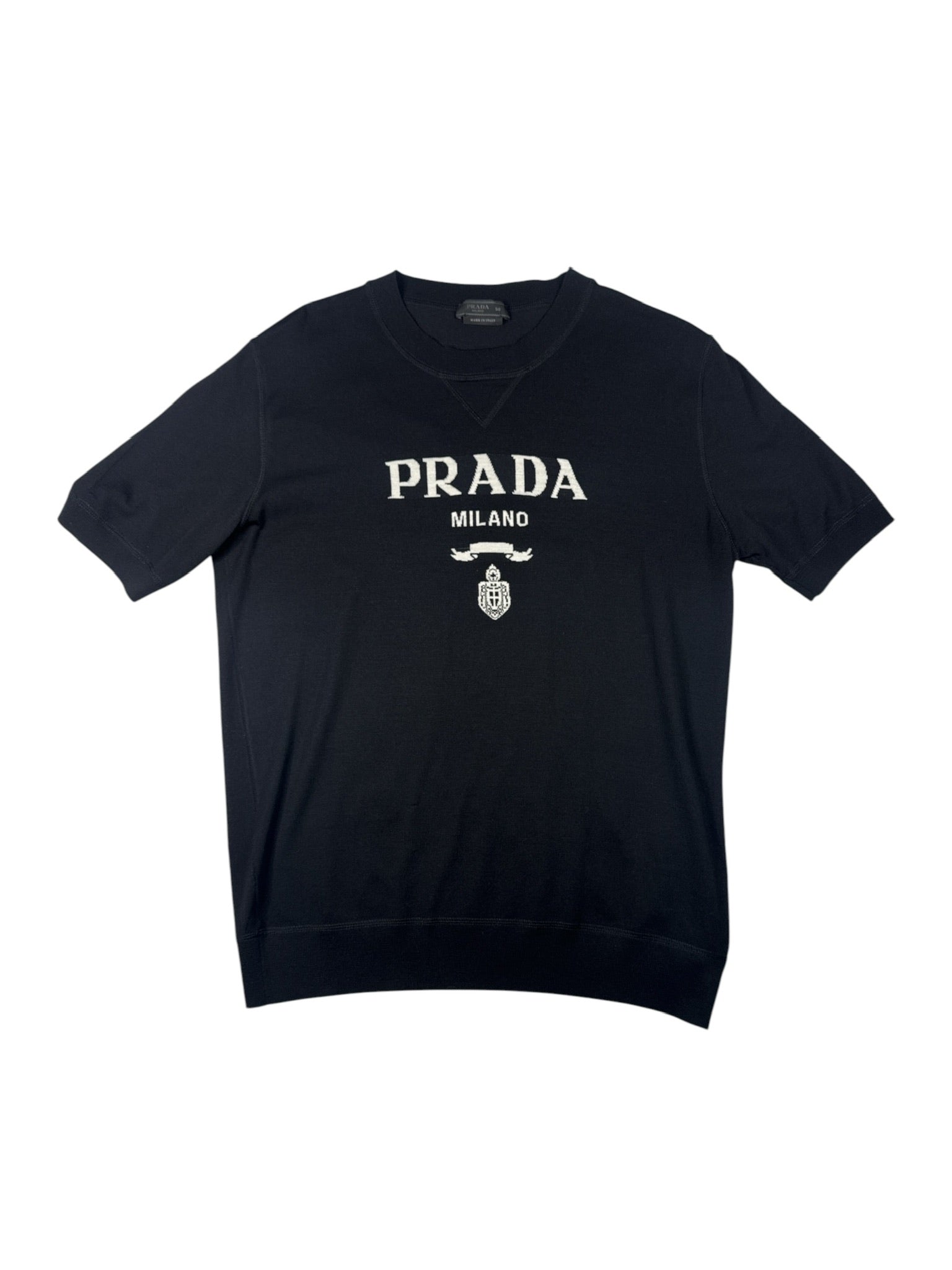 Prada Wool And Cashmere Crew T-Shirt Black – Maison Zeitaku