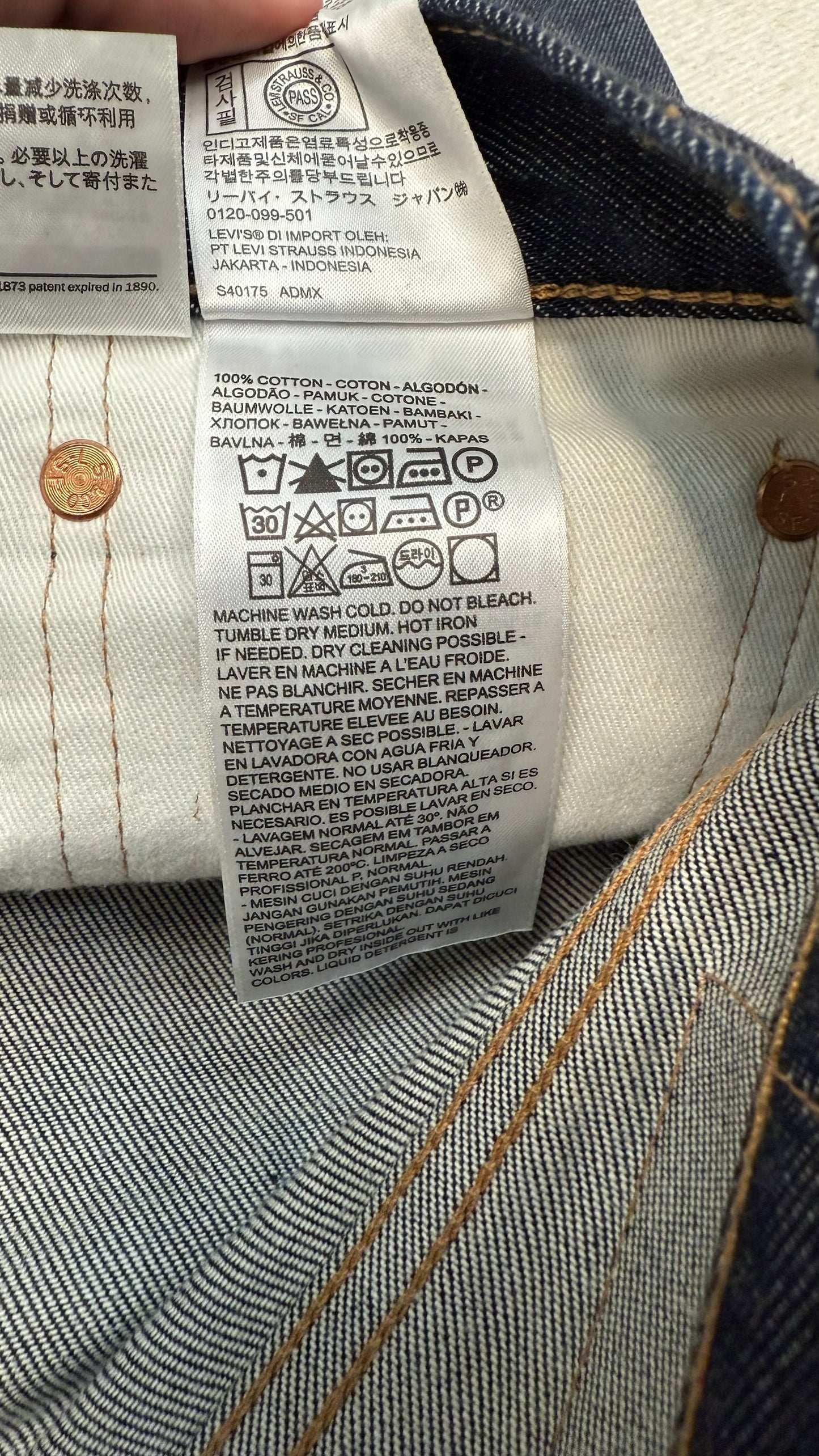 Denim Tears x Levi's Cotton Wreath Print Selvedge Jeans