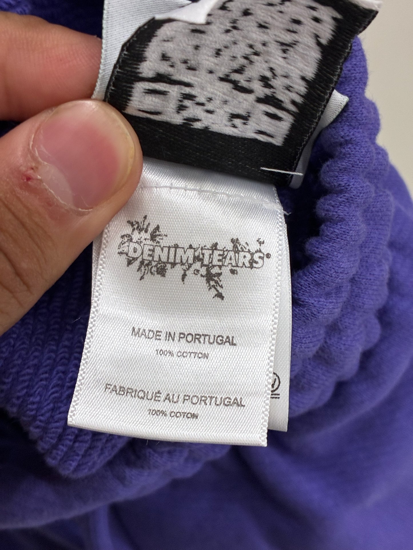 Denim Tears Big Purple Cotton Shorts