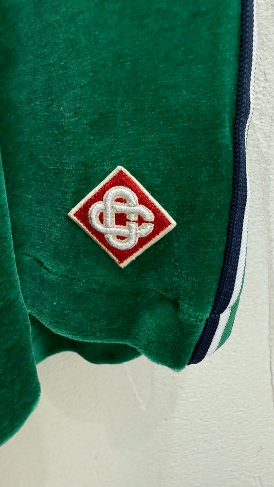 Casablanca Velour Shorts Green