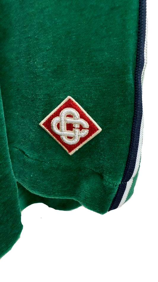 Casablanca Velour Shorts Green