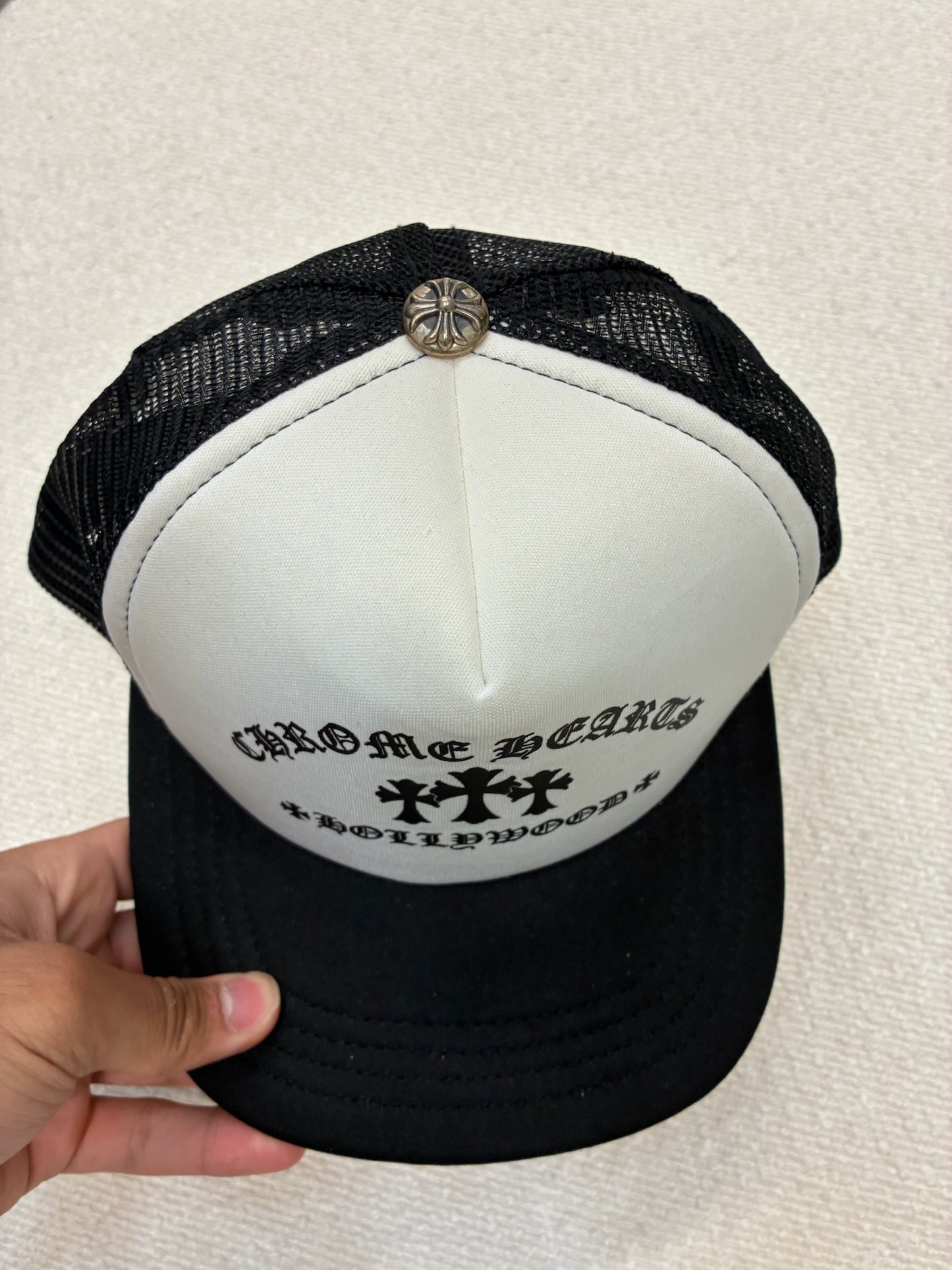 Chrome Hearts King Taco Trucker Hat White