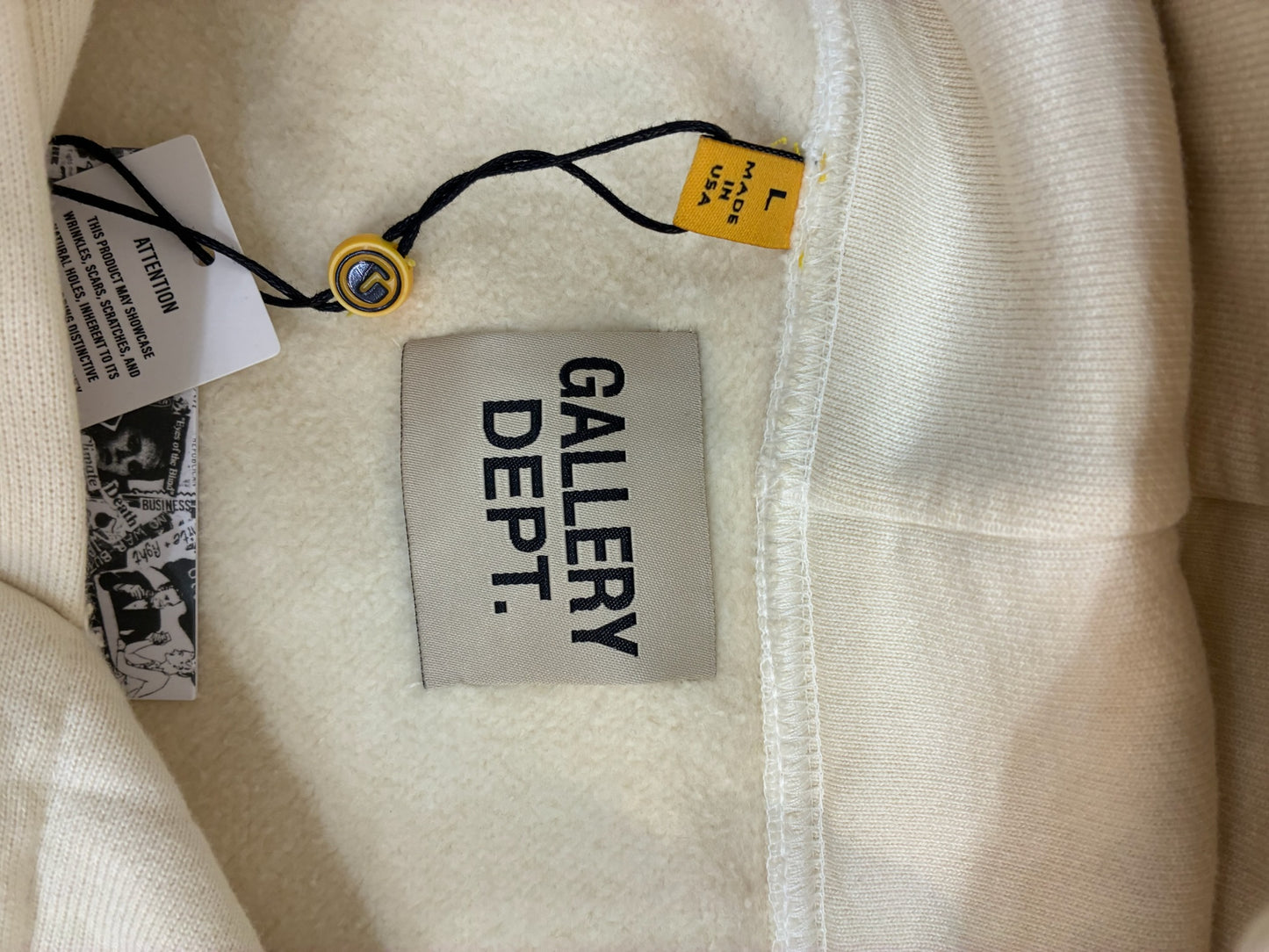 Gallery Dept Boxing Hoodie Cream