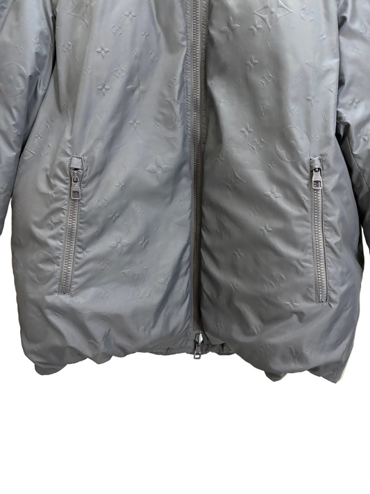 Louis Vuitton Reversible Monogram Down Blouson Jacket Gray
