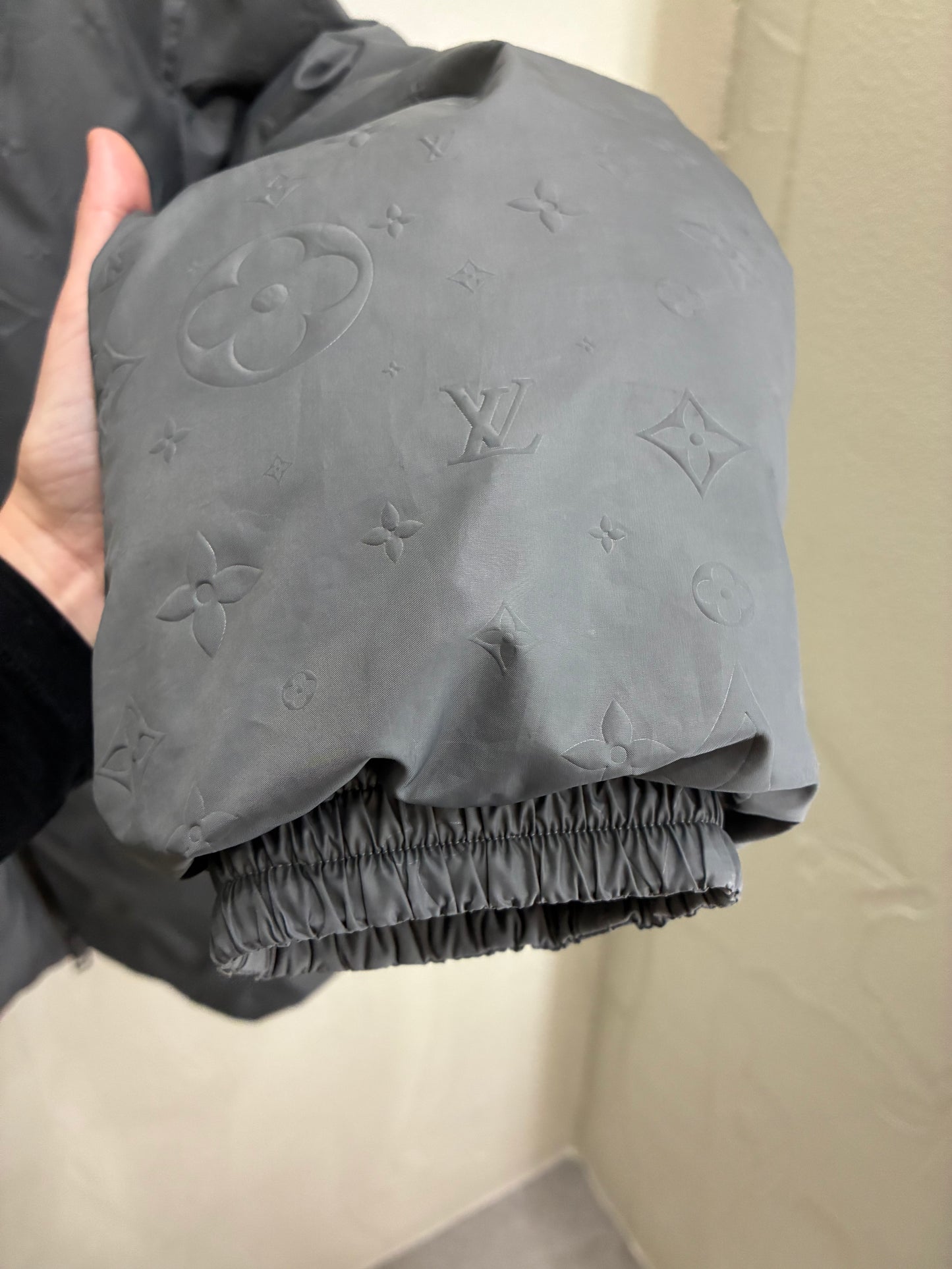 Louis Vuitton Reversible Monogram Down Blouson Jacket Gray