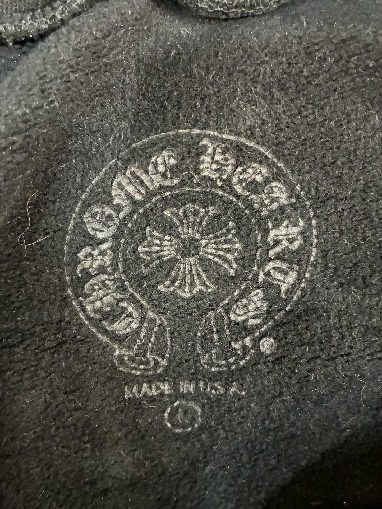 Chrome Hearts Horseshoe Floral Cross Sleeve Hoodie 'Black'