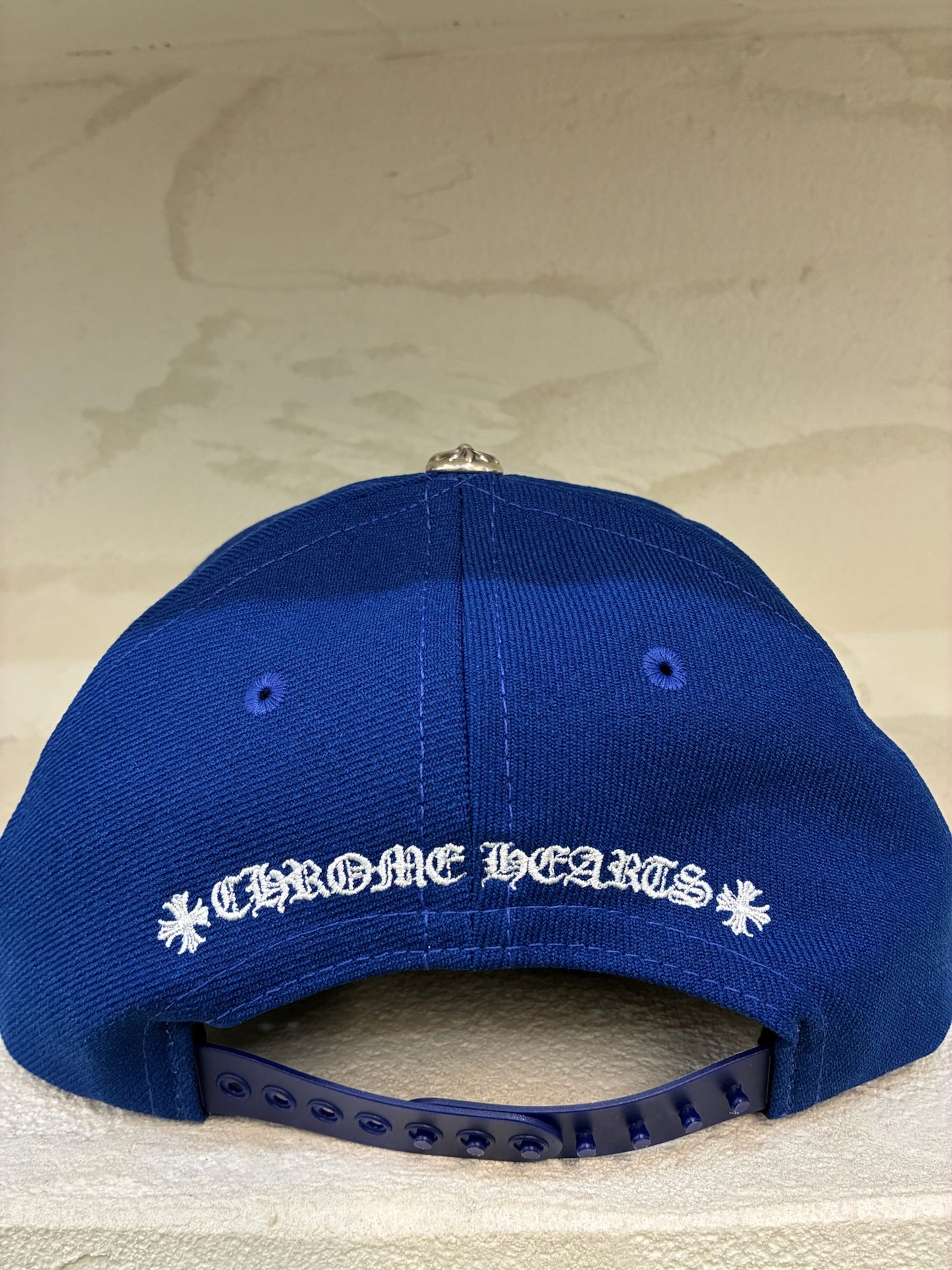 Chrome Hearts Embroidered CH Logo Baseball Hat Royal Blue