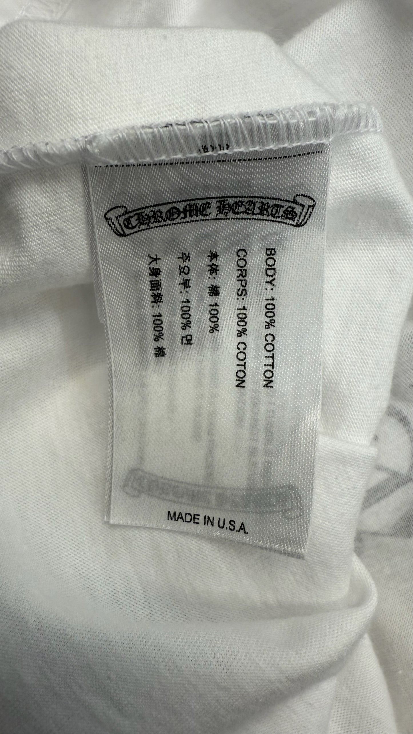 Chrome Hearts Las Vegas Horseshoe White T-Shirt