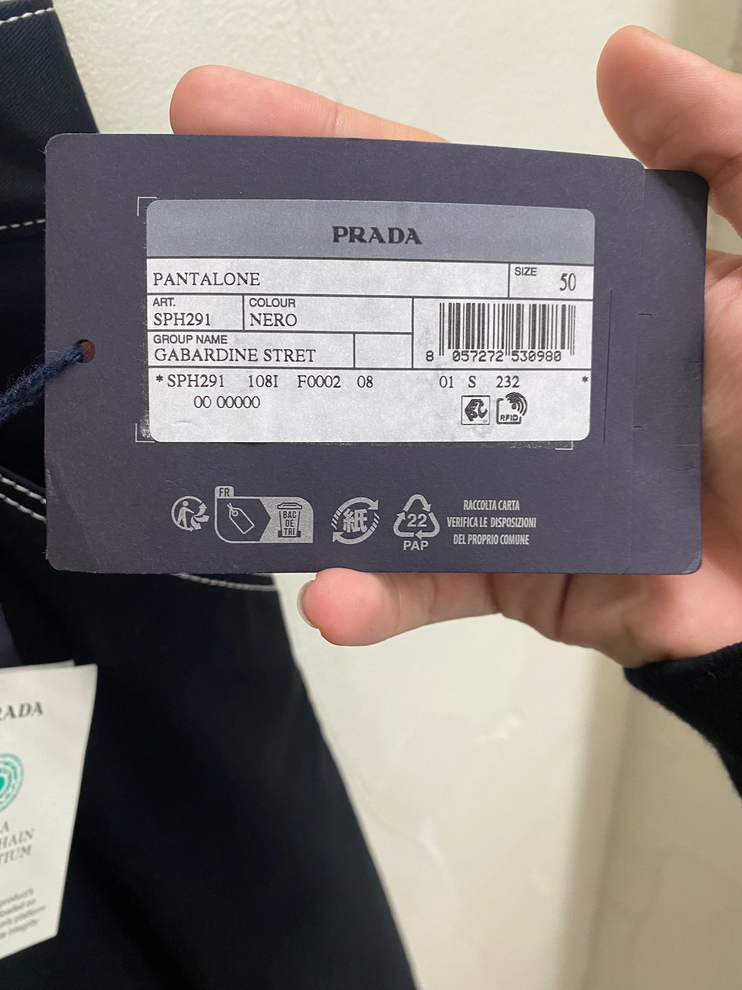 Prada Triangle-Logo Wide-Leg Trousers