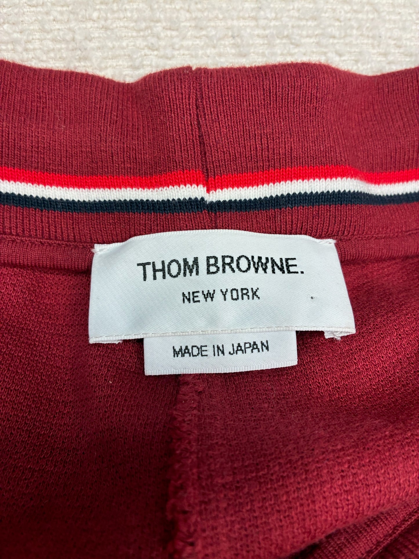 Thom Browne Classic 4-Bar Sweat Shorts Burgundy