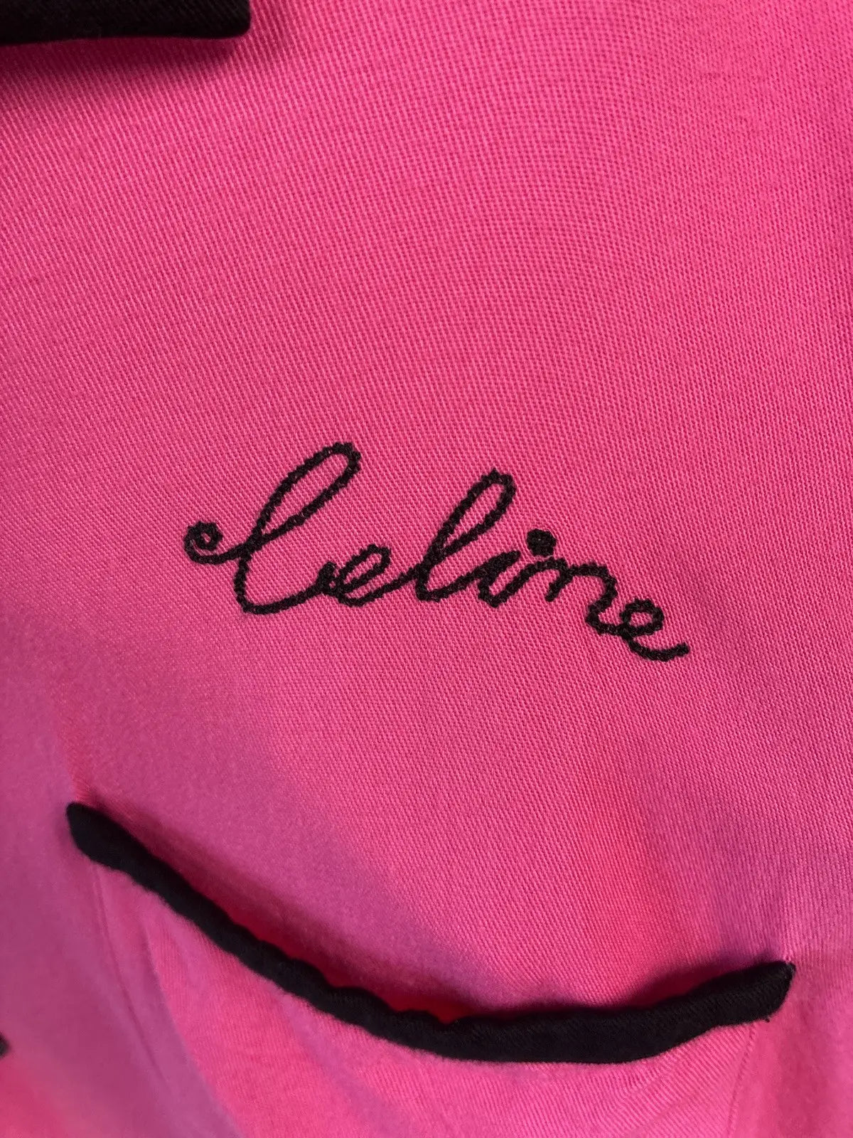 Celine Camp-Collar Logo-Embroidered Twill Shirt