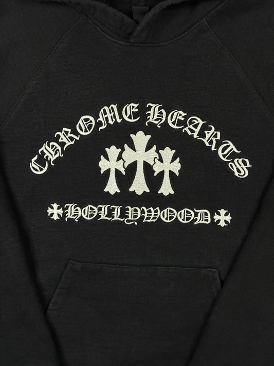 Chrome Hearts King Taco Triple Cross Embroidered Pullover Hoodie Black