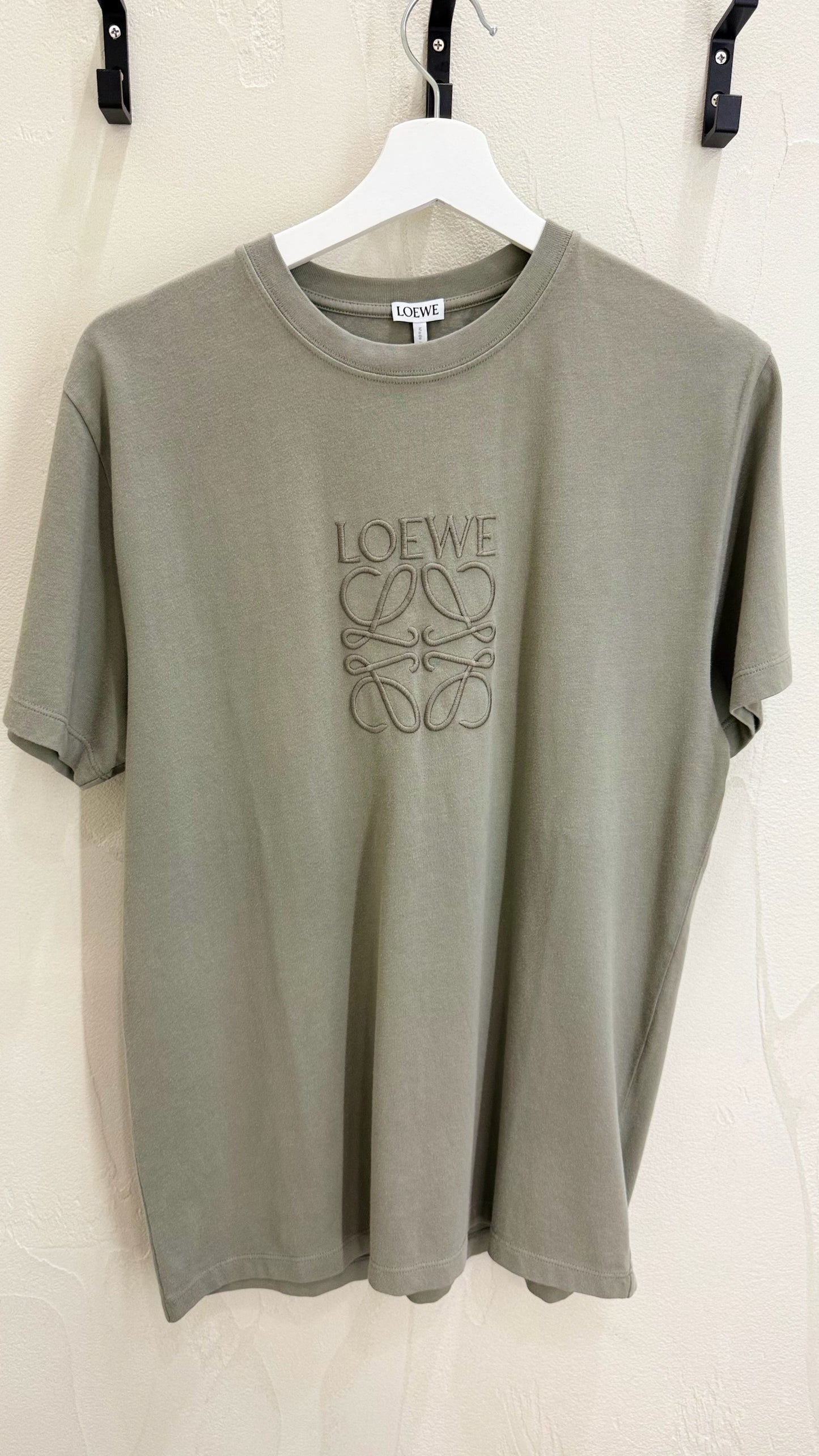 Loewe Chest Laser Cut T-shirt Gray