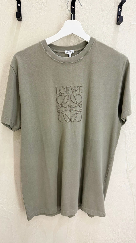 Loewe Chest Laser Cut T-shirt Gray