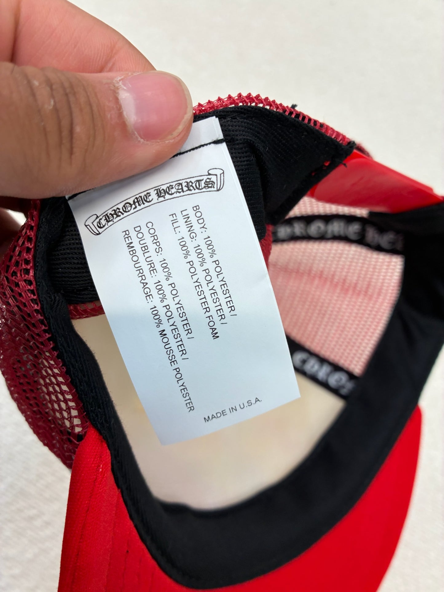 Chrome Hearts Multicolor Cross Hat Red