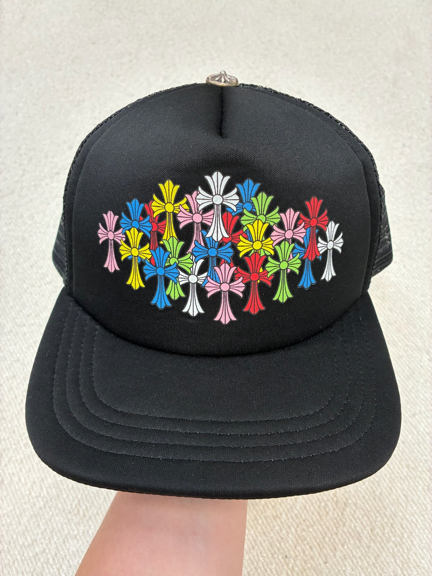 Chrome Hearts Multicolor Cross Hat Black