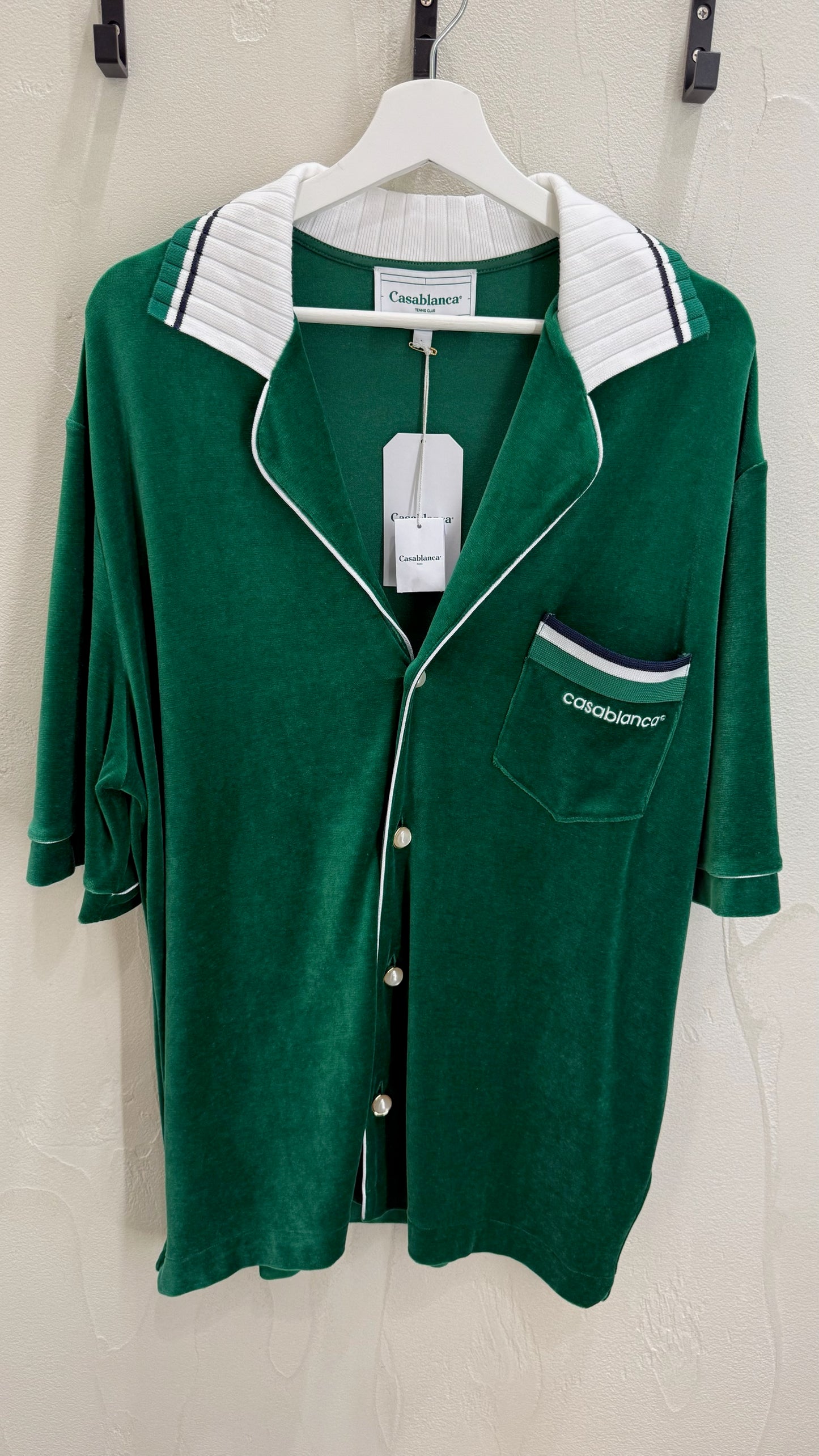 Casablanca Velour Shirt Green