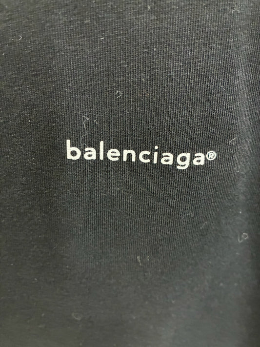 T-shirt à manches courtes Balenciaga noir à logo