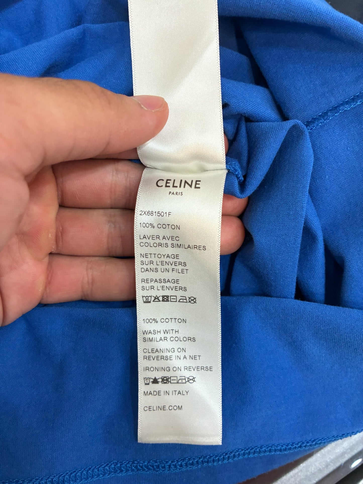 Celine Blue Logo T-Shirt