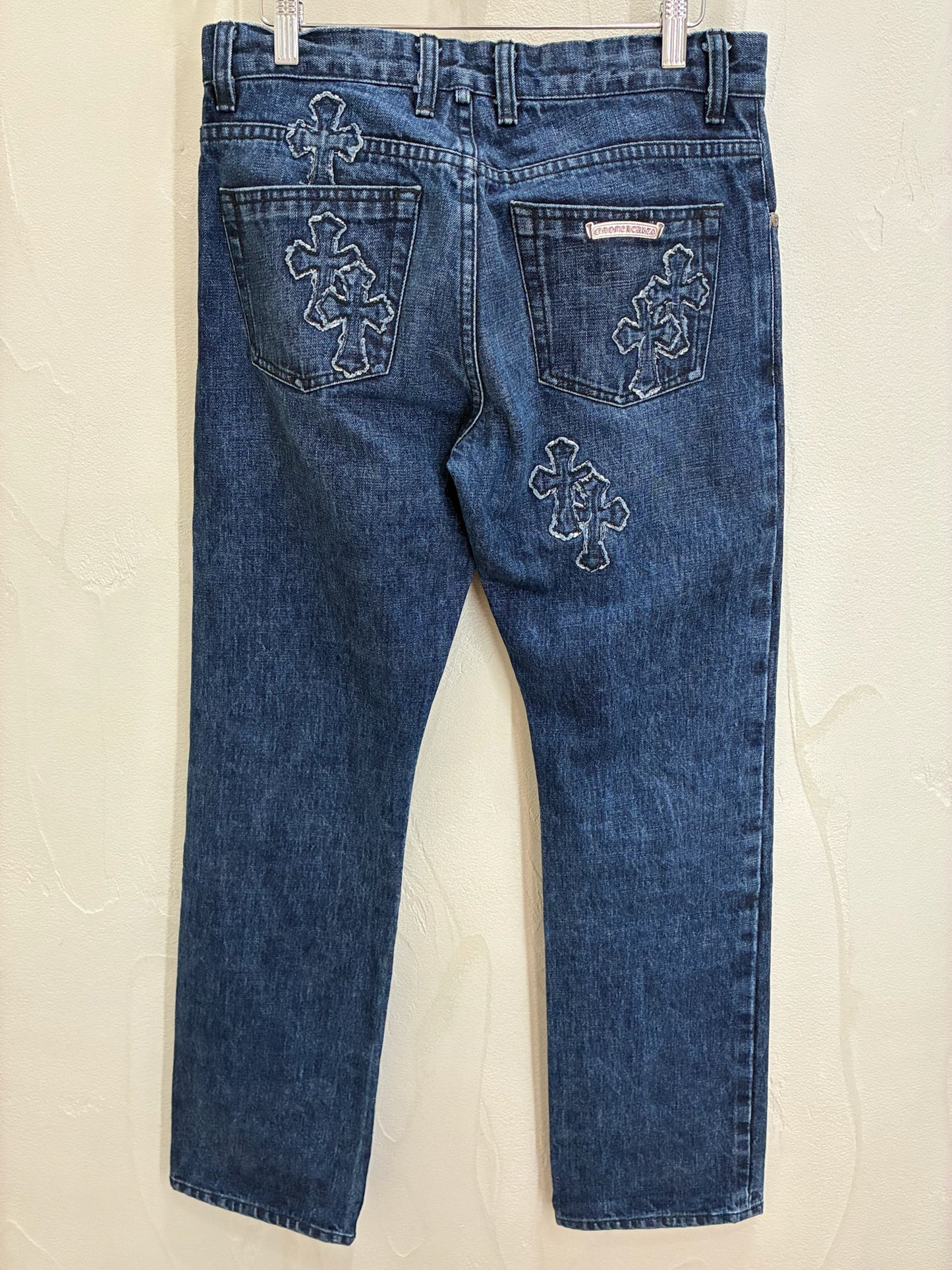 Chrome Hearts Loose Ends Denim Cross Patch Jeans