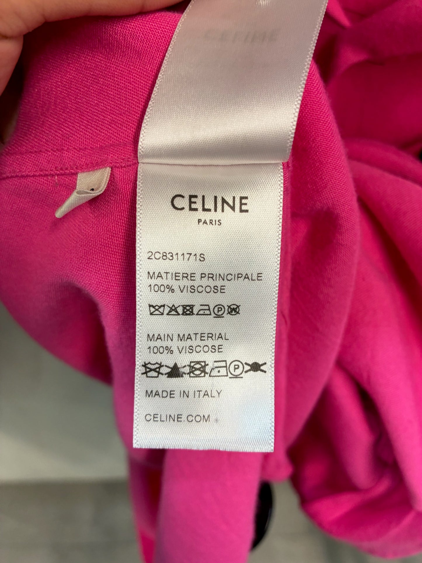 Celine Camp-Collar Logo-Embroidered Twill Shirt