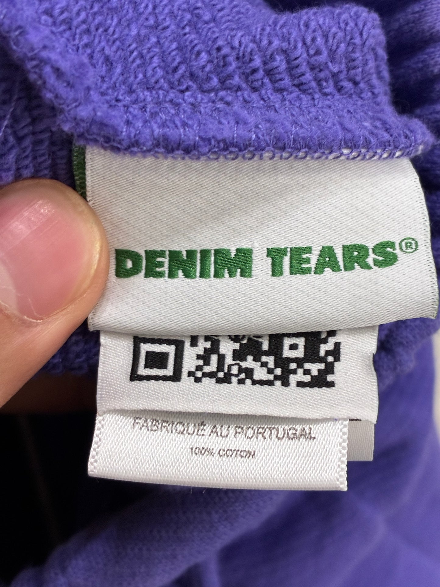 Denim Tears Big Purple Cotton Shorts